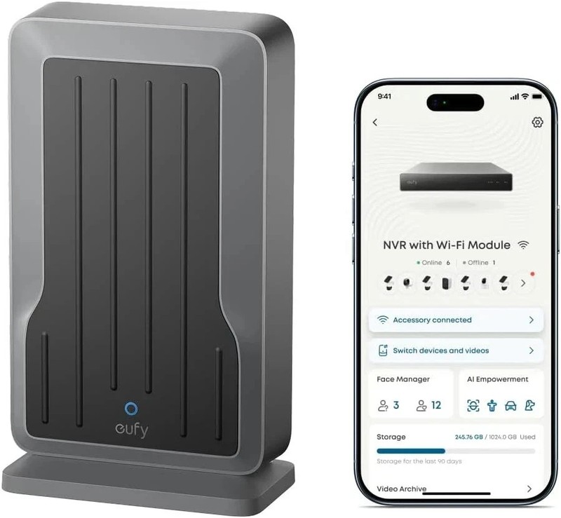 NVR Wi‑Fi Module, Only for Poe NVR System, Supports up to 16 Wi-Fi Cameras, Vi