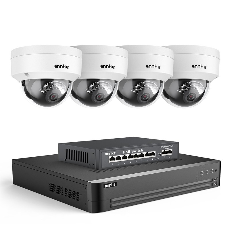 ANNKE H.265+ 32CH 12MP NVR 4K 8MP Audio POE Security Camera System Color Night