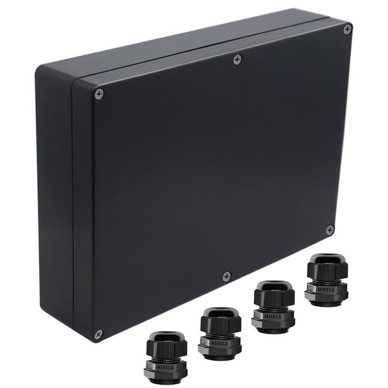 Otdorpatio Junction Box IP65 Waterproof ABS Plastic 10.35“x7.17”x2.36“, Black