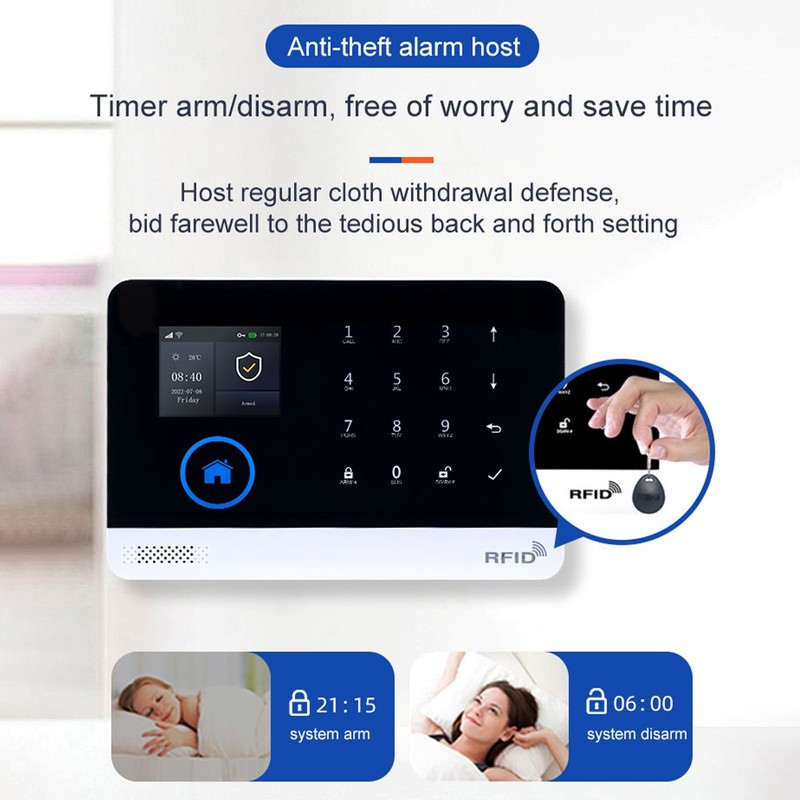 Smart Home Alarm System TY APP Control WiFi 4G Wireless Alarm LSQE