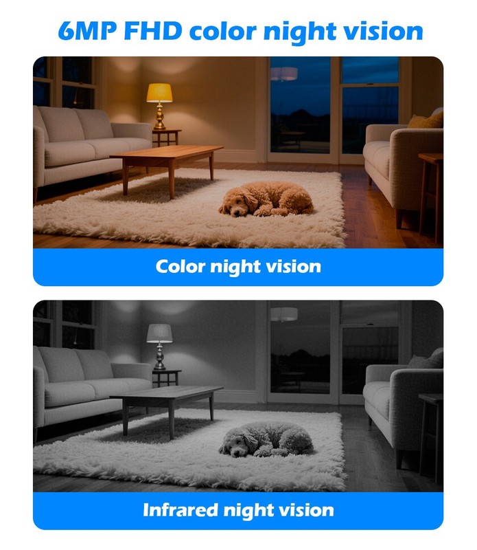 Dual Lens Tuya Smart Security Camera 3K 6MP Pet Dog Camera Baby Monitor AI Auto gallery