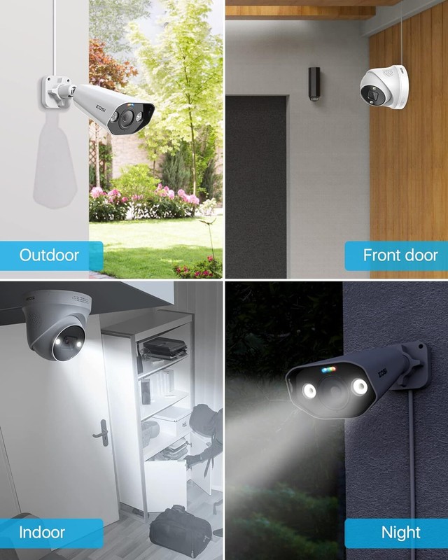 ZOSI 4K 16CH PoE Security Camera System with 4TB HDD Human Car Detect Audio gallery
