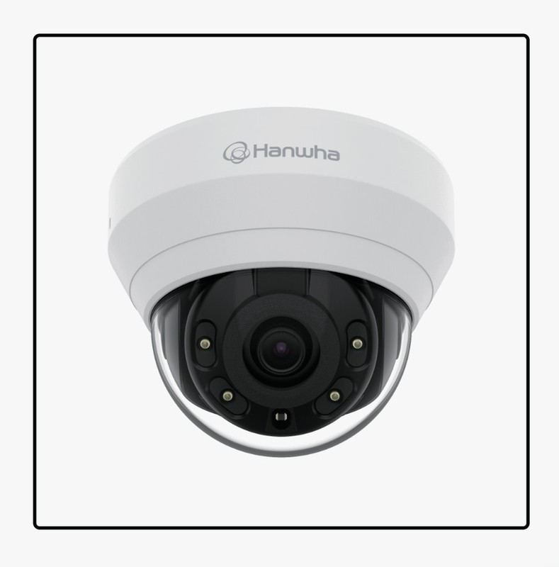 Wisenet QND-6012R1 2MP IR Indoor Dome Camera 2.8mm Fixed Lens PoE Hanwha