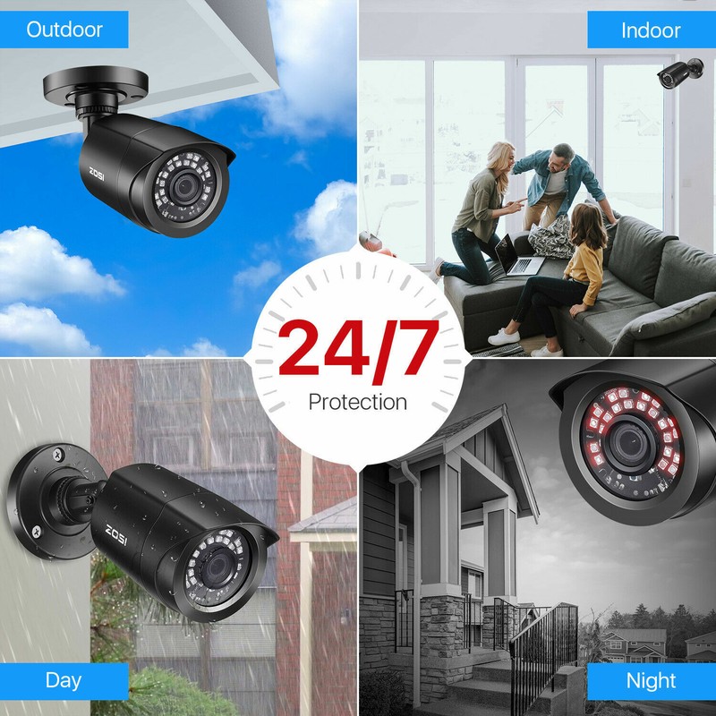 ZOSI 16 Channel H.265+ DVR 1080p Security Outdoor Camera System Night Vision 2TB gallery