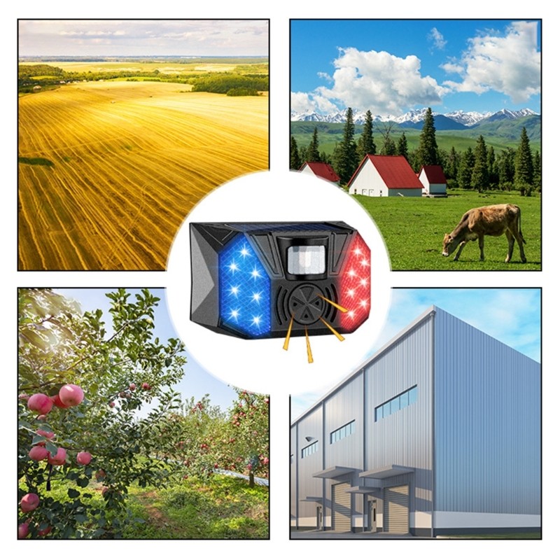Motion Activated Solar Alarm With Loud Decibel Siren&Flashing Warning LED Lights gallery