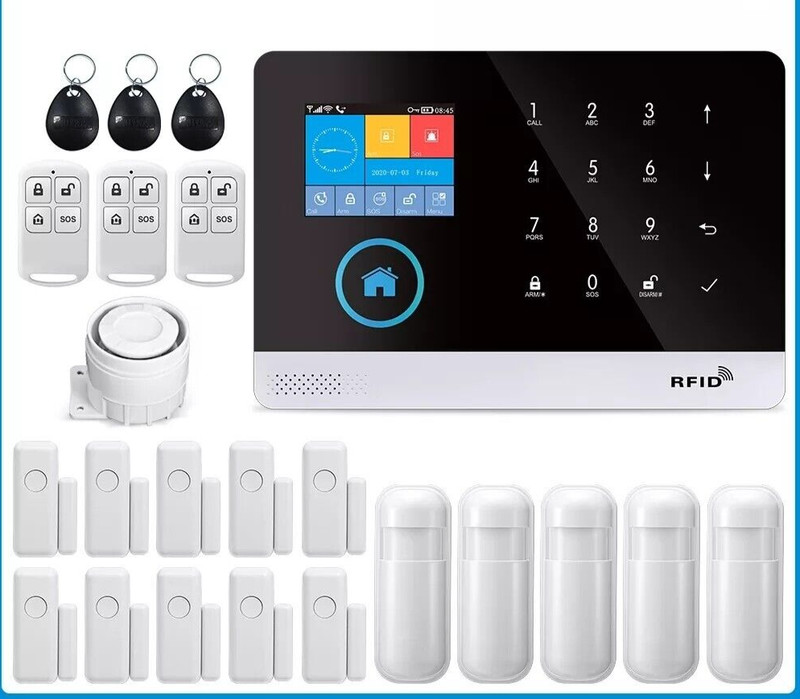 Wirless Intelligent Burglar Home Security Alarm System 433MHz GSM App Control