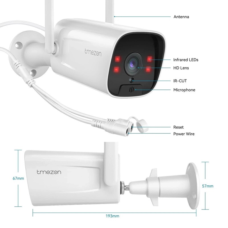 Wireless 3MP Home IP Camera System 10CH NVR WIFI AI 2-Way Audio Waterproof gallery