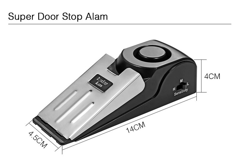 3 PACK Door Stop Alarm Wireless Door Stopper Alert for Home Travel Security Safe gallery