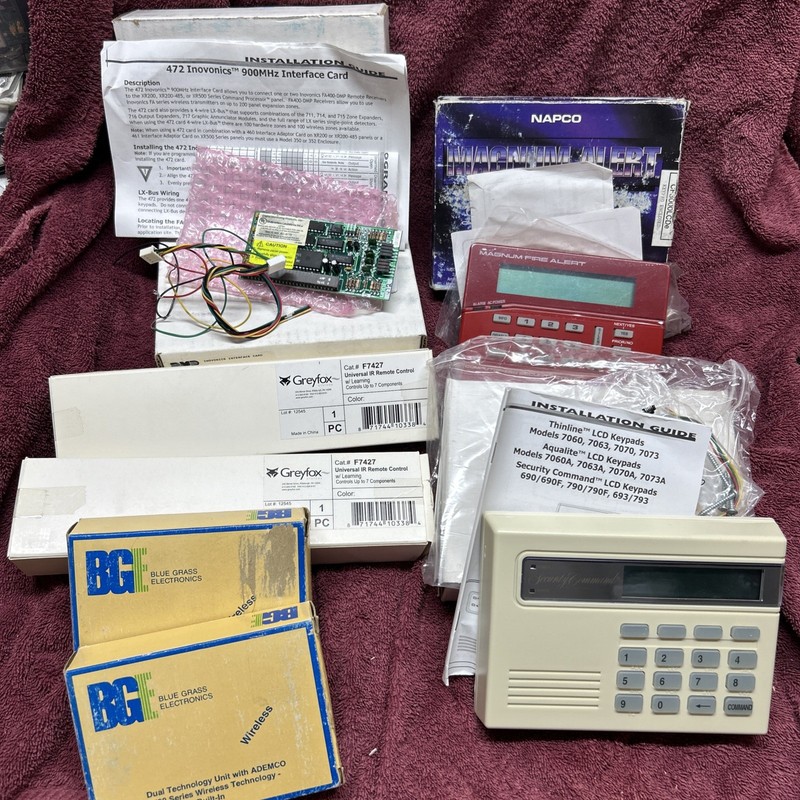 Lot Of Security Alarm Equipment. Napco, Greyfox,DMP, BGE, Magnum Alert gallery