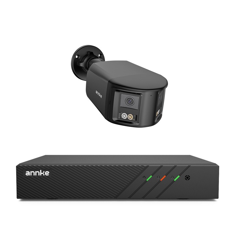 ANNKE 8CH NVR 4K POE 180° Dual Lens Security Camera System 8MP Two Way Audio AI