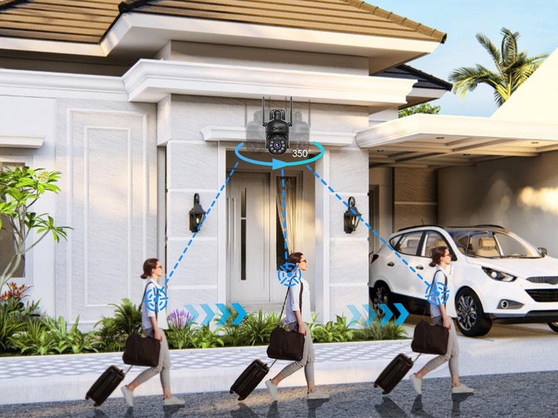 Wireless Security Camera System, 4pcs 3MP PTZ Cameras Outdoor Indoor, WiFi Su... gallery