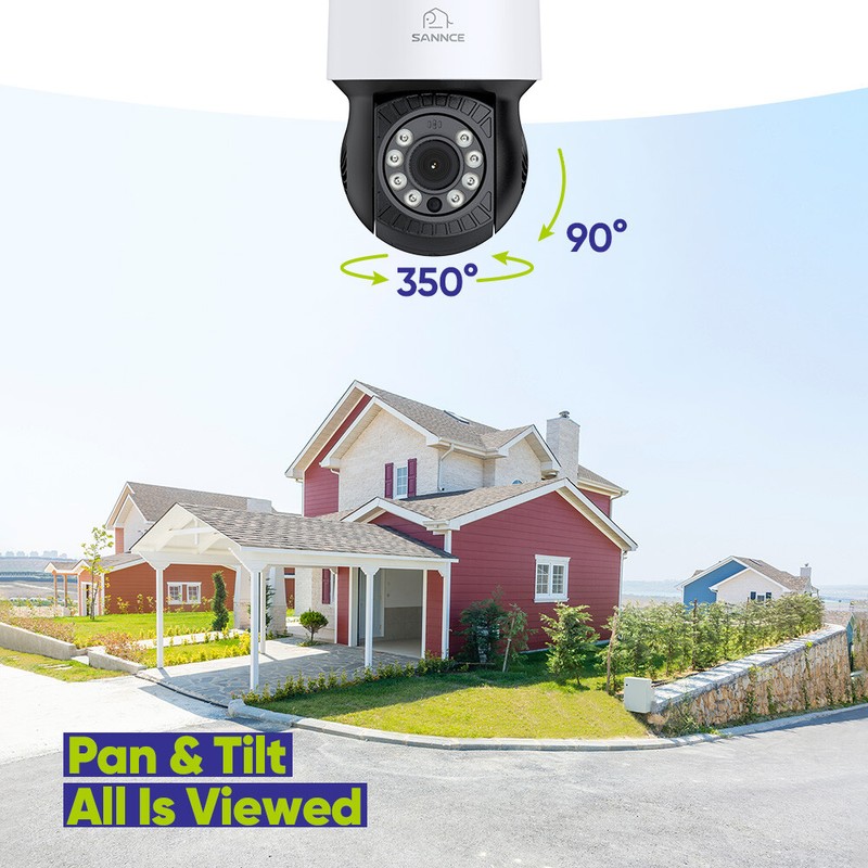 SANNCE 1080P Security Camera System Pan&Tilt 8CH DVR Outdoor AI Detection CCTV gallery