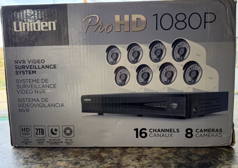 UNIDEN 16 Channel Security System, 8 cameras, a 2TB ProHD 1080p NVR Video Sur