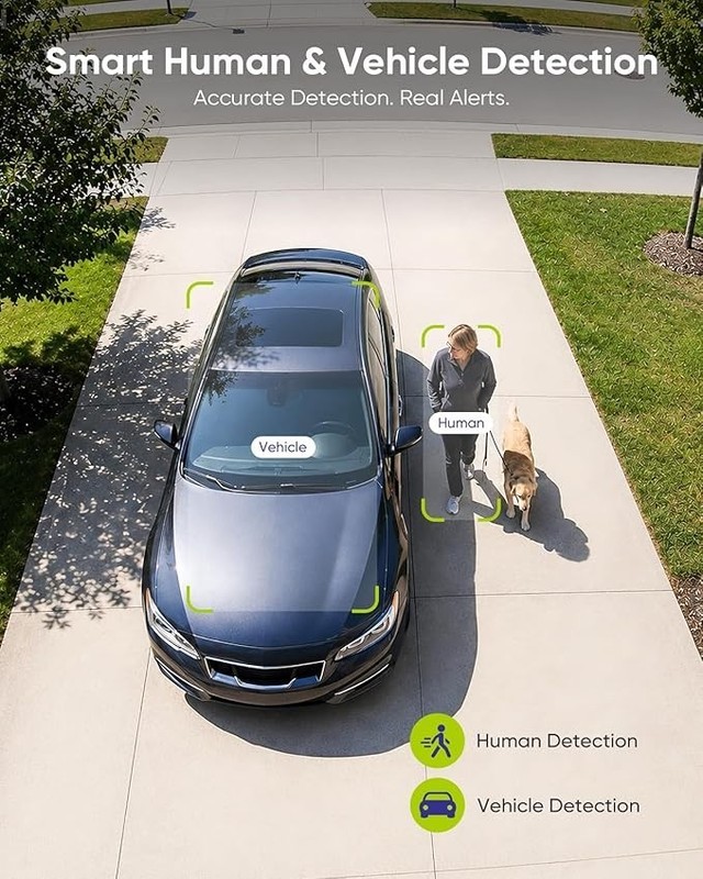 SANNCE 4K PoE Security Camera - AI Detection, Color & IR Night Vision (2 Pack) gallery