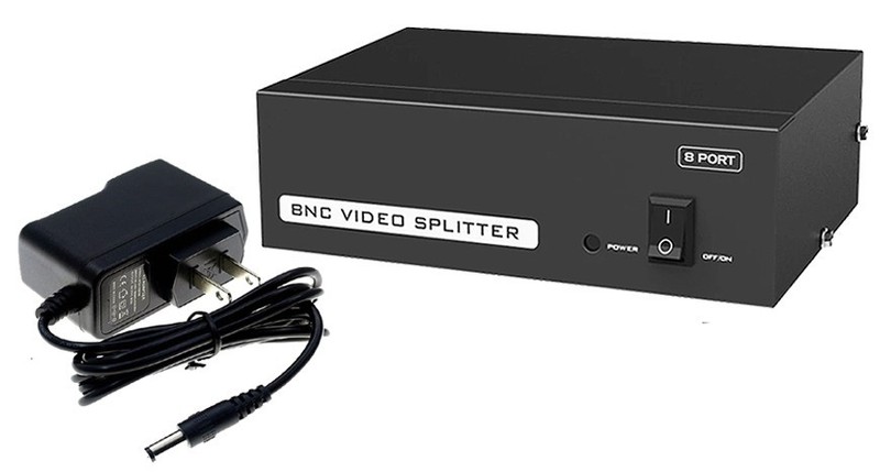 Active 8-Way BNC Video Spliter For 1080p 4K TVI CVI AHD HD Cam Analog BNC Inputs