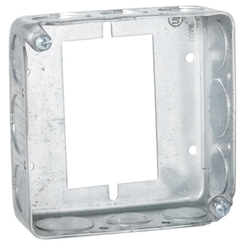 RACO 187 Drawn 1-1/2-Inch Deep 4-Inch Square Electrical Box 4 in., Gray