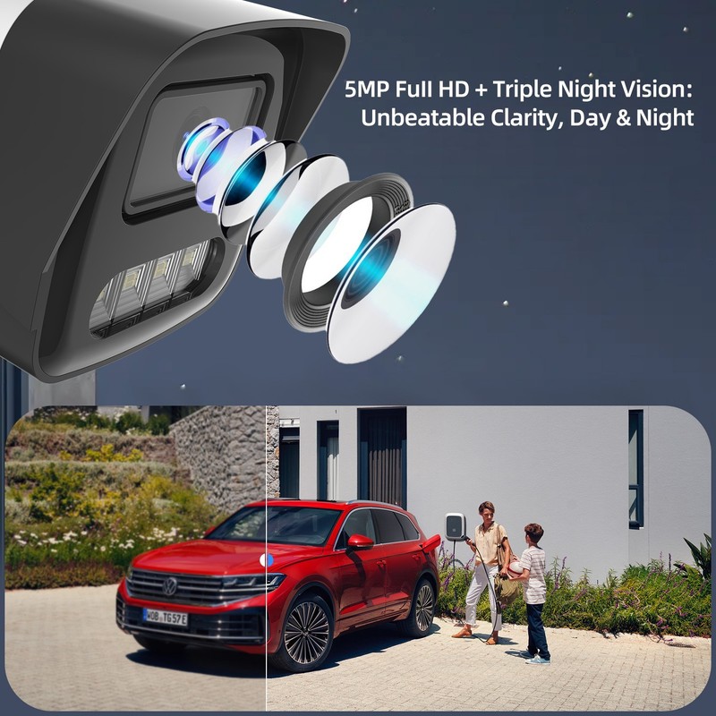 8CH 5MP Security Camera System NVR 5MP PoE IP Camera Wired Night Vision 2TB HDD gallery
