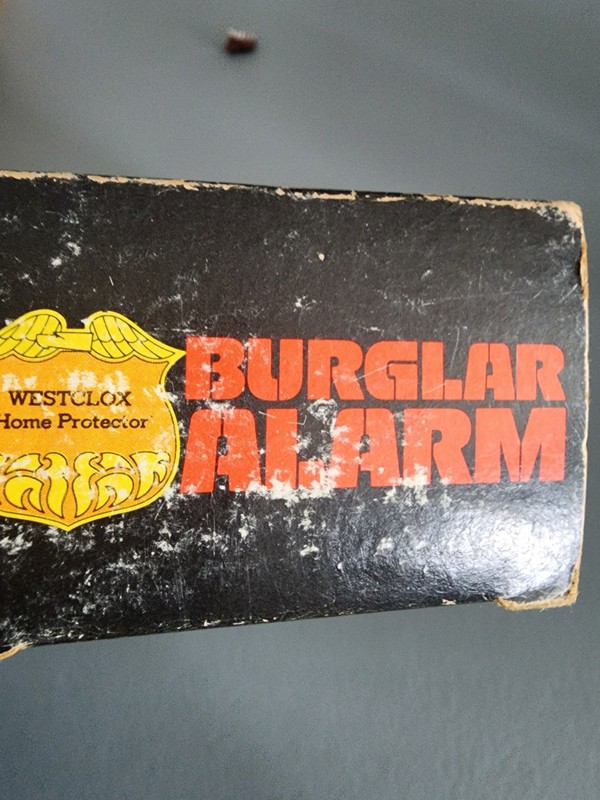Vintage Westclox Home Protector Burglar Alarm # 83082 Brown -Windows Doors gallery