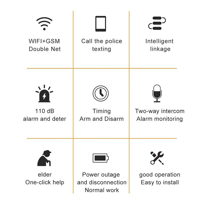 1-8 Remote Wireless Alarm System Kit For Home Security MULO
