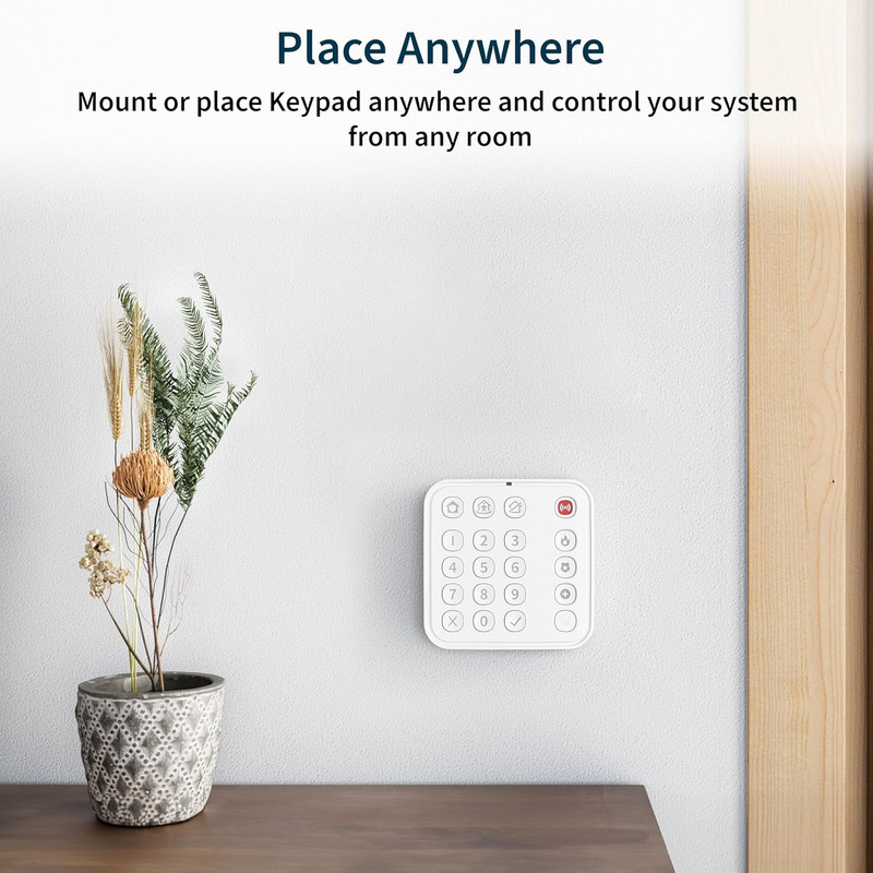 Wire-Free Keypad for Home Security System - Certified Accessory - Alarm Keypad, gallery