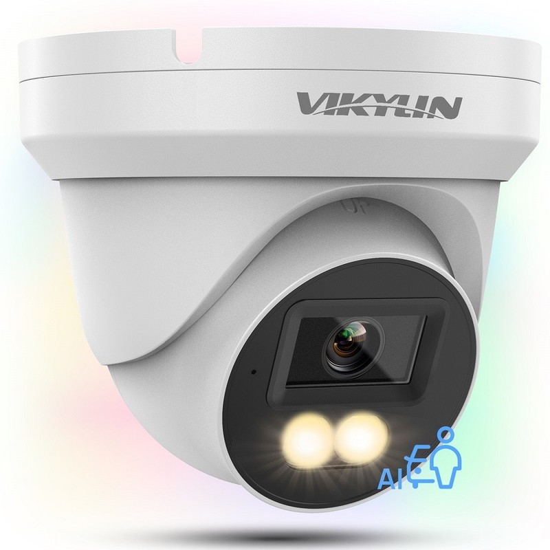 Vikylin 8CH 8POE 4K 8MP Outdoor Security Camera System Color Night Vision Lot gallery