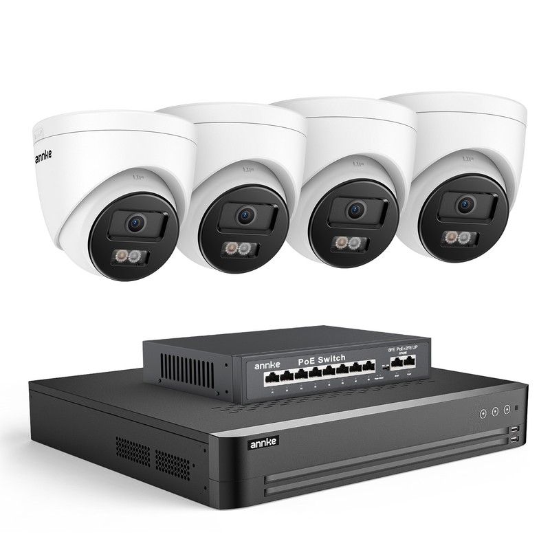 ANNKE 32CH NVR 12MP Audio POE Security IP Camera System Color Night AI Detection