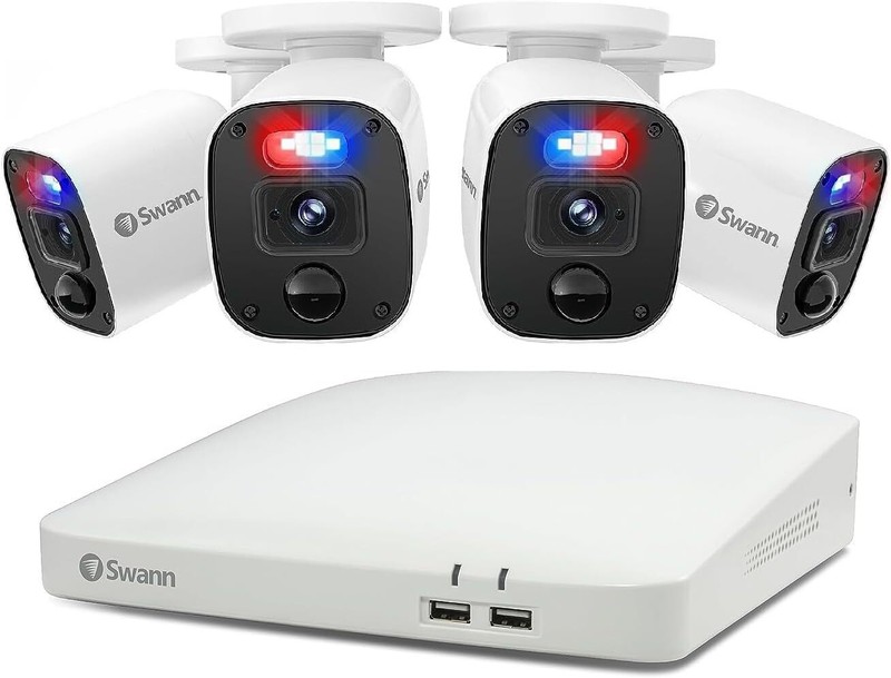 Swann Home DVR Enforcer Security System with 1TB HDD, 8 Channel 4 Cam, 1080P HD