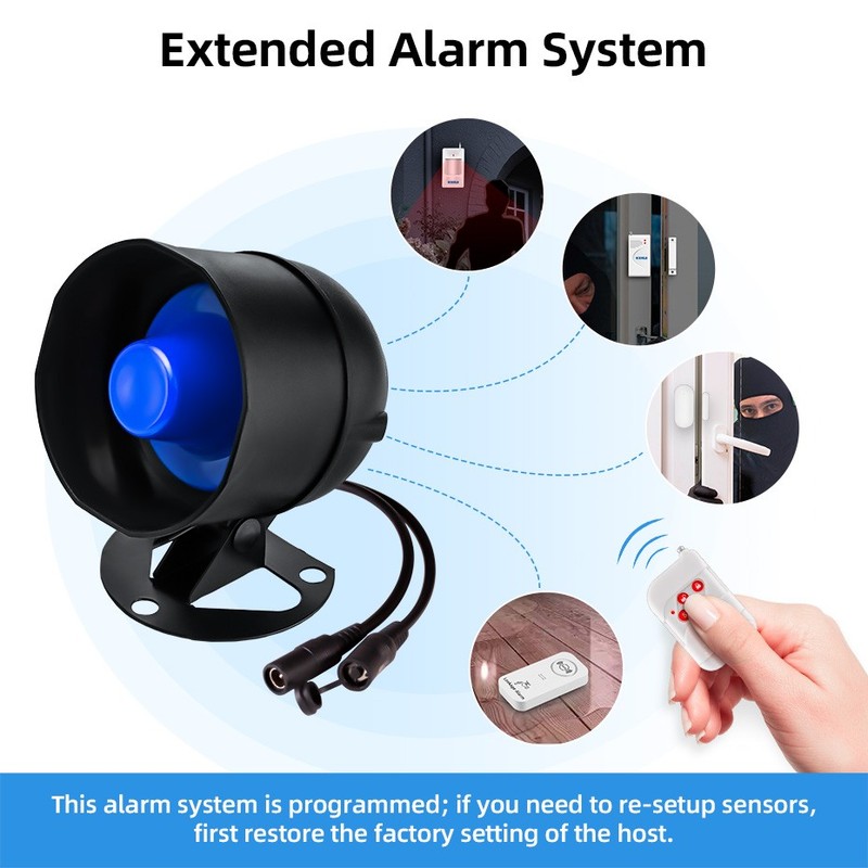WiFi Wireless Home Security Alarm Kit PIR Door Sensor Remote Burglar System gallery