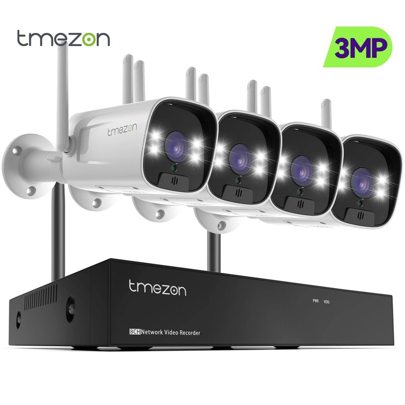 Wireless 3MP Home IP Camera System 10CH NVR WIFI AI 2-Way Audio Waterproof