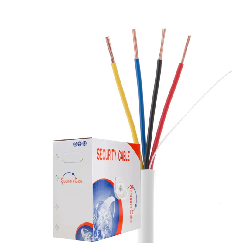 500FT 22/4 AWG Stranded Alarm Wire Cable CCA Unshielded White Security System