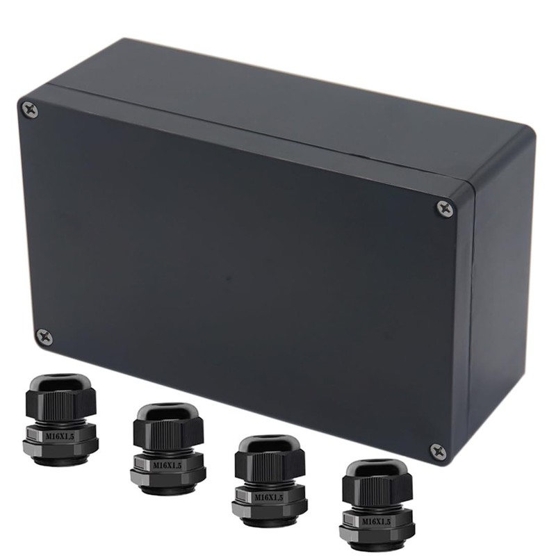 Raculety Project Box ABS Black Electrical Boxes IP65 7.87"x4.72"x2.95",