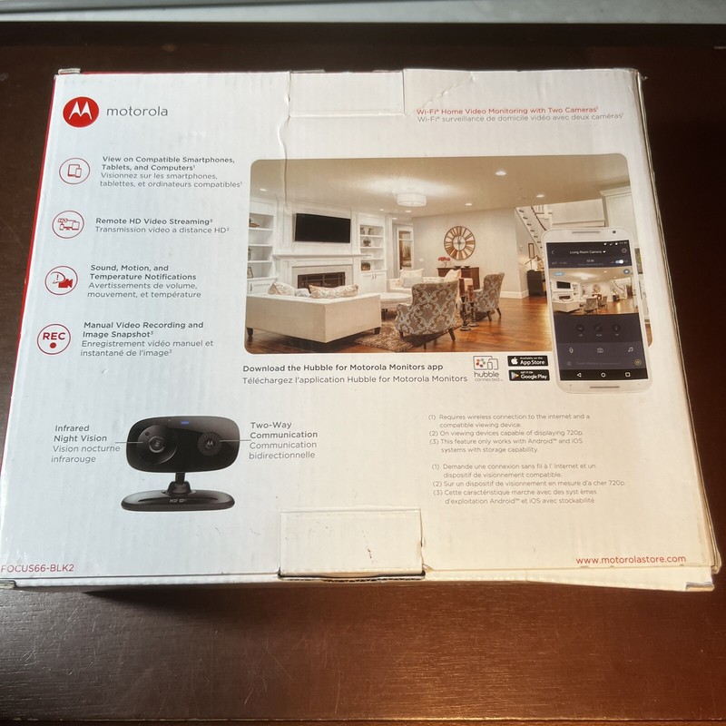 Motorola Focus66-BLK2 Wifi HD Home Video Baby Monitoring Security Cameras 2-pack gallery