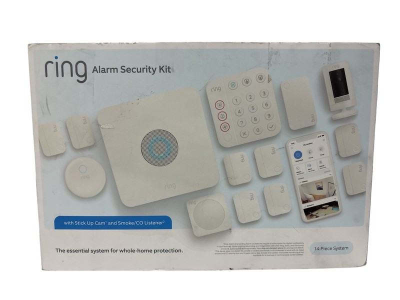 Ring 14-Piece Alarm Security Kit 2nd Gen With Stick Up Cam and Smoke/CO Listener