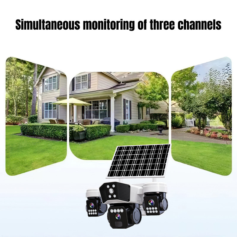 4PCS Solar Battery Powered Wireless WiFi Outdoor Pan/Tilt Home Security Camera gallery