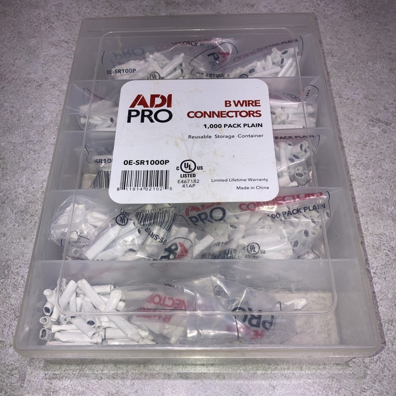 800pc B Connectors Alarm Wire Crimp Dry Beanies (x8) 0E-SR100P