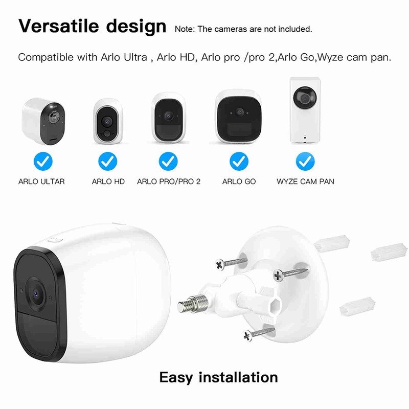 2 Pack Adjustable Wall Mount For ARLO HD/ARLO PRO/ARLO PRO2/ARLO GO/ARLO BVIB