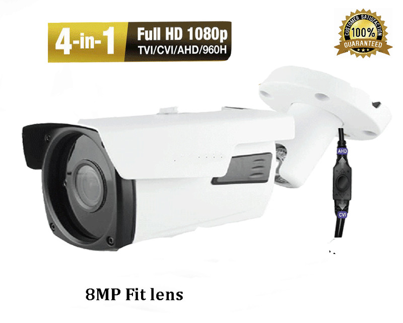8MP outdoor 4-n-1 1800TVL fit lens High Definition Security Camera Night Vision