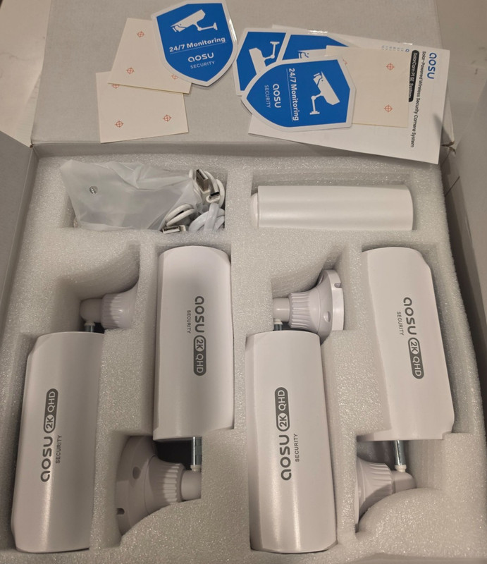 AOSU SolarCam P1 SE Wireless Outdoor Security Camera System 4 Pack camera System gallery