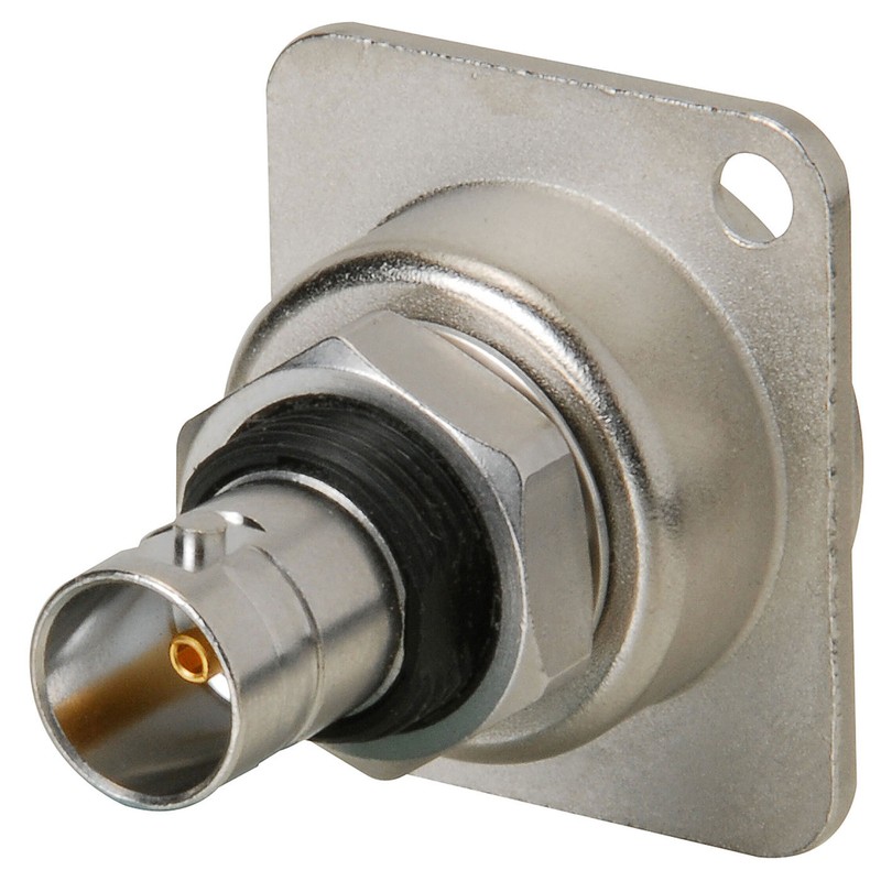 Neutrik NBB75DFI BNC "D" Feed-Through Isolated Nickel gallery