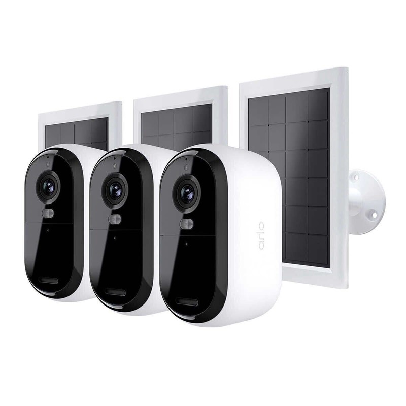3 Pack Arlo Essential Outdoor 2K Camera 2nd Generation with Solar Panels