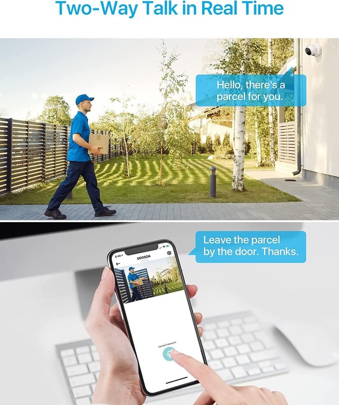 ZOSI 8MP 4K Outdoor PoE Security Camera System Audio for Home 24/7 Recording gallery