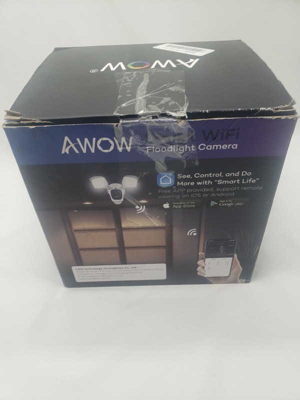 AWOW Smart WiFi Floodlight Camera, Android/iOS, 2500 Lumens (E97A) gallery