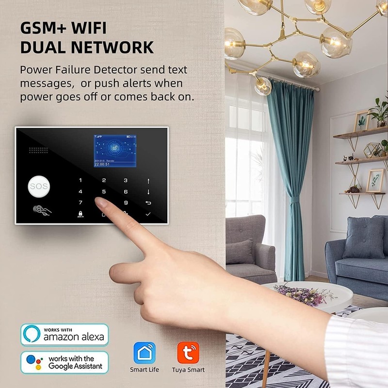 WiFi 3 4G GSM Home Burglar Alarm System Tuya Alexa gallery