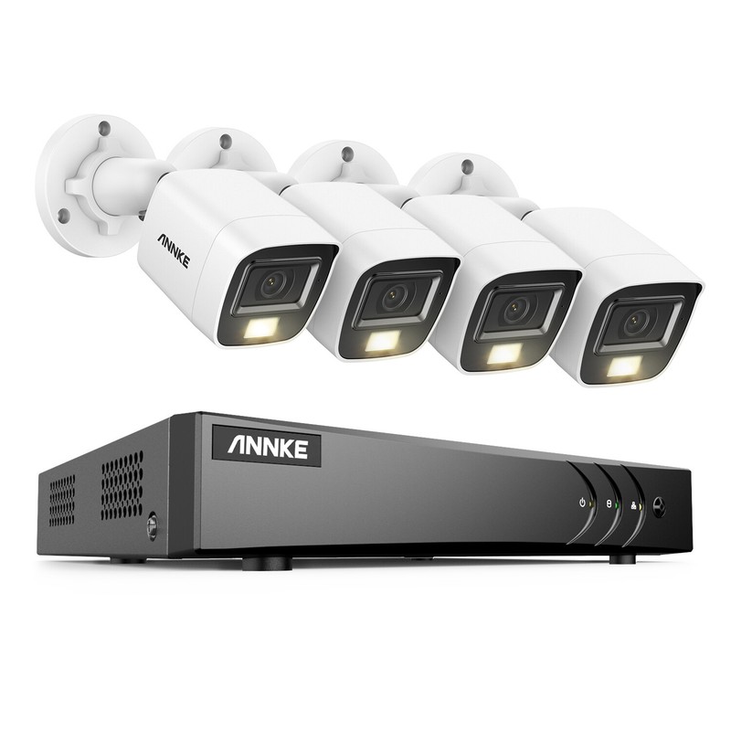 ANNKE 8CH 5in1 DVR 5MP Audio Security Camera System Outdoor Color Night Vision