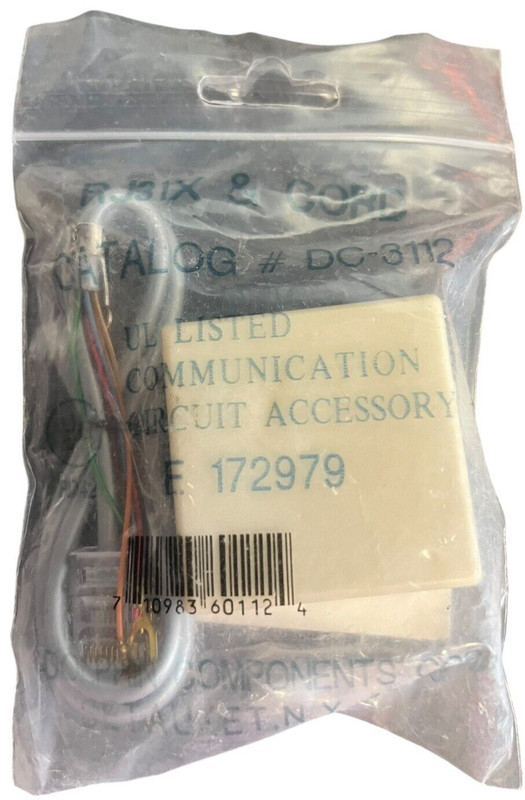 Rj3IX & Cord Catalog # DC-3112 for Honeywell, Napco, DSC Alarms
