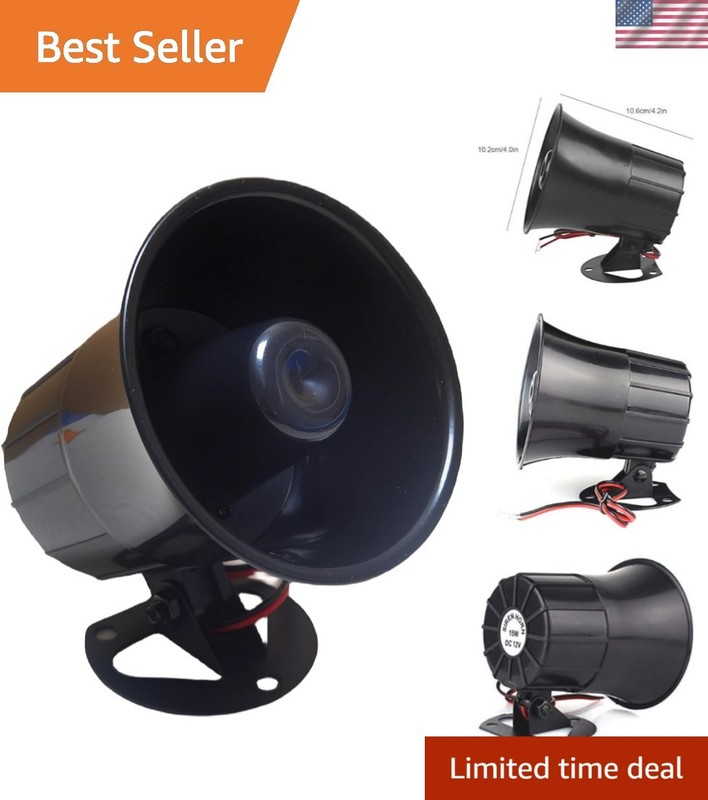 Wired Alarm Siren Horn 15W DC 6 to 12V Security Siren with Bracket for Home S…