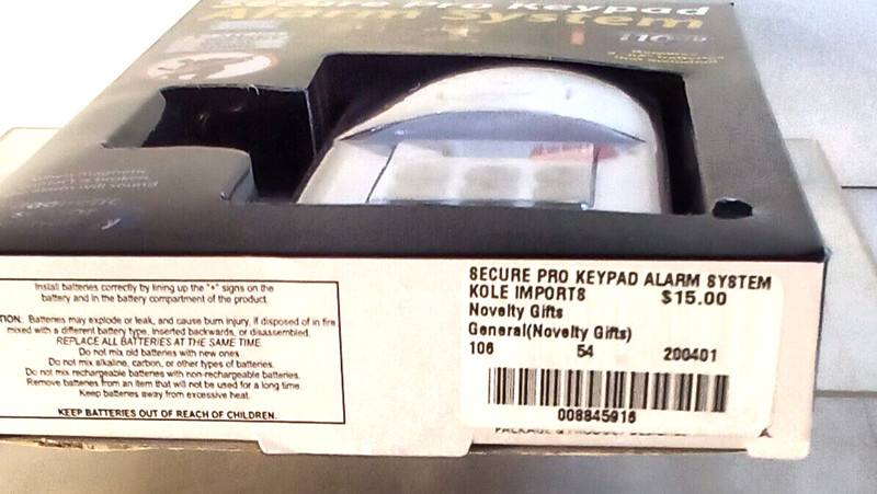 BELL +HOWELL SECURE PRO KEYPAD ALARM SYSTEM BATTERY OPERATED BRAND NEW gallery
