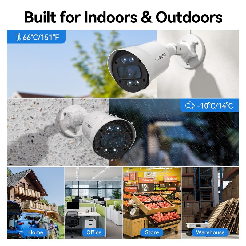 5MP DVR Surveillance Camera System Home Outdoor Color Night Vision IP66 8CH HDD gallery