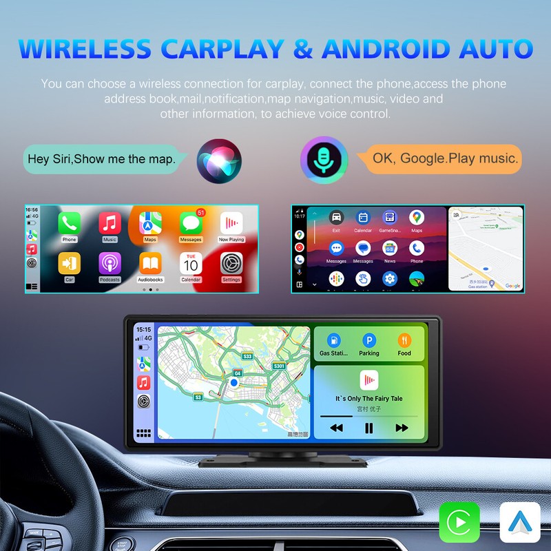 AHD DVR Camera Android Auto&Wireless Carplay Recorder Car PND Player 10.26Inch gallery
