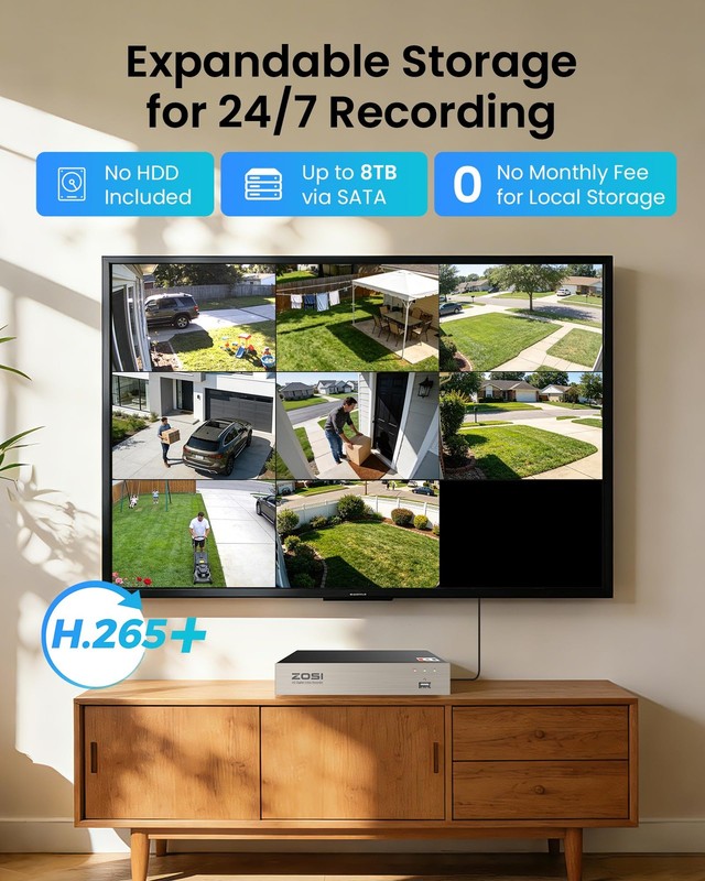 8CH 3K Lite Home Security Camera System Outdoor Indoor, AI Human/Vehicle Dete... gallery